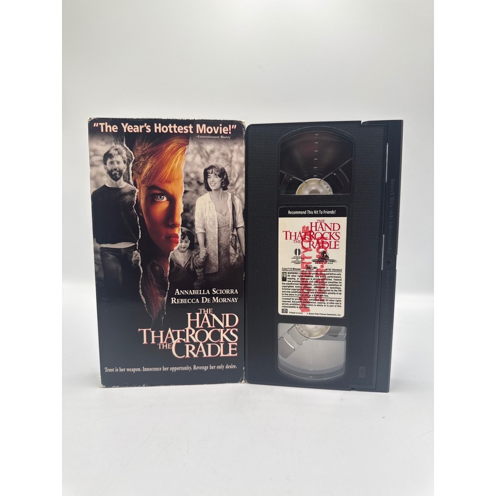 The Hand That Rocks the Cradle VHS 1992 Thriller Rebecca De Mornay Movie Tape‎